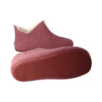 THIES 1856 ® Organic Vegane Hausschuhe Slipper aus Bio-Baumwolle bordeaux Weite M+W