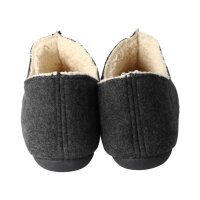 THIES 1856 ® Organic Vegane Hausschuhe Slipper aus Bio-Baumwolle black Weite M+W