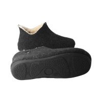 THIES 1856 ® Organic Vegane Hausschuhe Slipper aus Bio-Baumwolle black Weite M+W