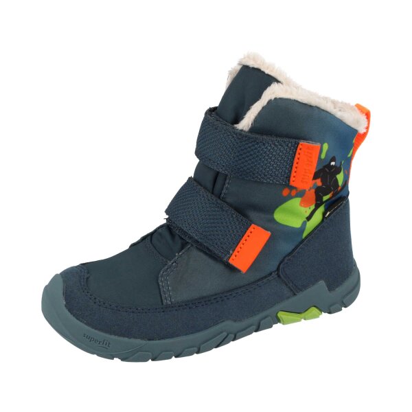 SUPERFIT TRACE Winterstiefel GORE-TEX Membrane blau/orange Weite M