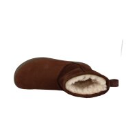 GROUNDIES® Cozy Boot Winterstiefel Boot Nubukleder Schafswolle gefüttert chocolate Weite M