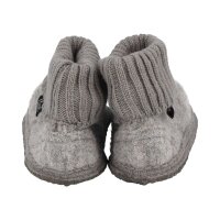 BECK Hausschuhe Füchslein aus Schurwolle atmungsaktiv grau Weite M+W