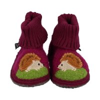 BECK Hausschuhe Igelchen aus Schurwolle atmungsaktiv Weite M+W