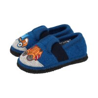BECK Hausschuhe LKW aus Schurwolle atmungsaktiv blau...