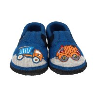 BECK Hausschuhe LKW aus Schurwolle atmungsaktiv blau Weite M+W