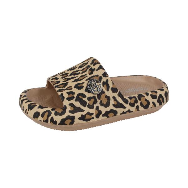 DOCKER´S by Gerli Badepantolette natur/beige Leo-print NICHT Barfußschuh! Weite W