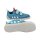 AFFENZAHN Halbschuh Baumwolle Lucky Shark blau Weite S+M