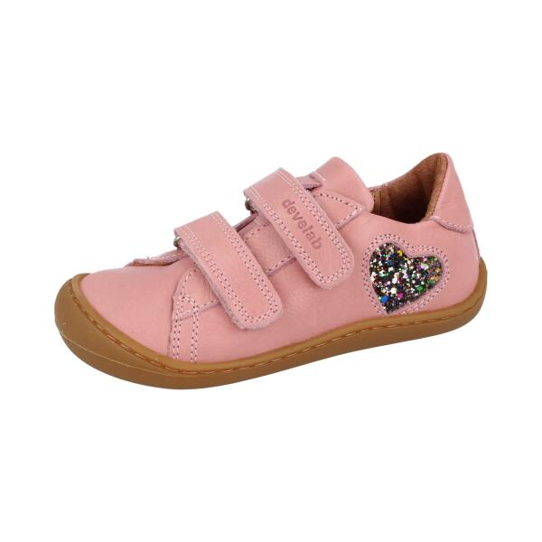 DEVELAB Barfuß Sneaker – Low Cut Schuh Pink Nappa Weite M