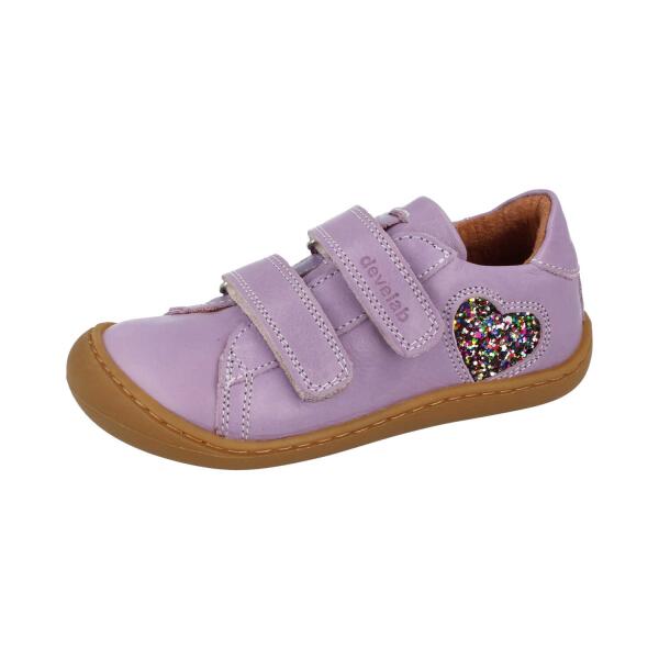 DEVELAB Barfuß Sneaker – Low Cut Schuh Lila Nappa Weite M