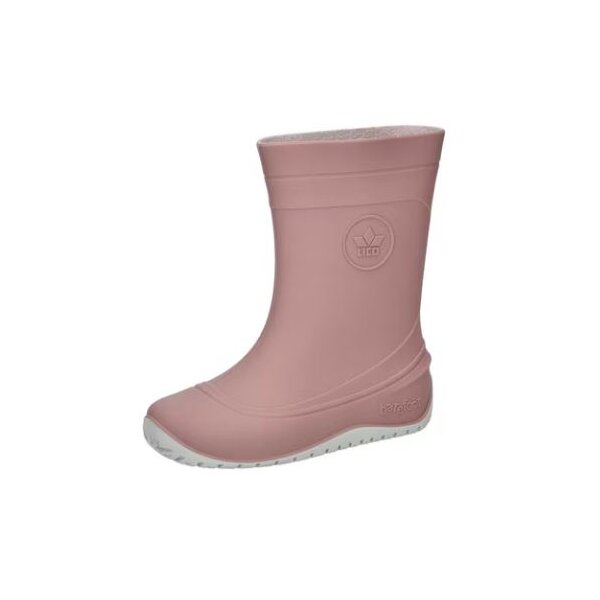 LICO ARIDE RAIN - BARFUSS GUMMISTIEFEL rosa/grau Weite M+W