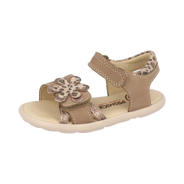PRIMIGI Mädchen Barfußsandale beige/leo Weite M