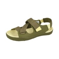 GROUNDIES® TWIG Kinder Barfußsandale khaki/gelb Weite M+W
