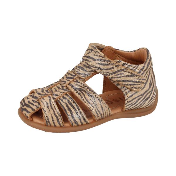 BISGAARD CARLY Sandale velours leder zebra/glitter NICHT Barfußschuh! Weite S