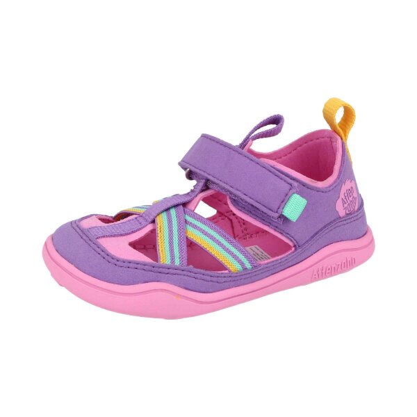 AFFENZAHN Sandale Vegan Breezy Kreativ Tukan lila/pink Weite M
