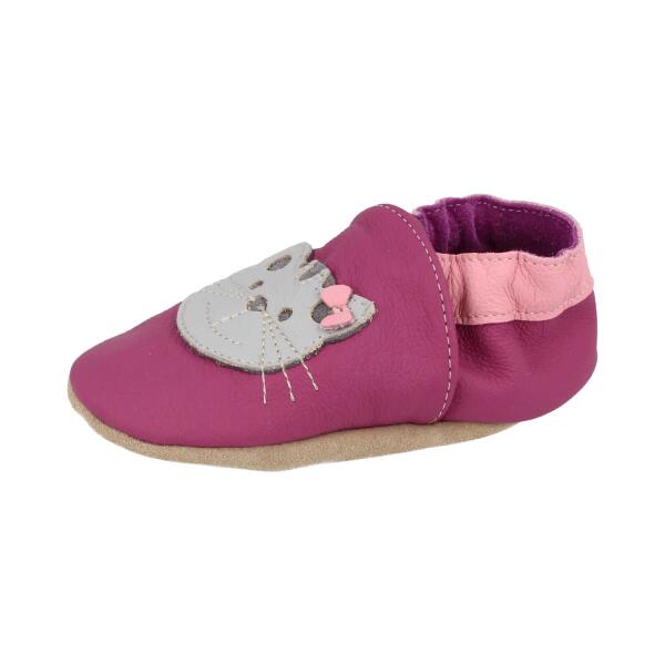 BECK Krabbelschuh Katze lila 18/19
