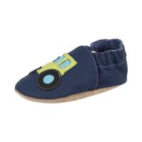 BECK Krabbelschuhe Traktor dunkelblau