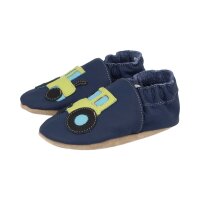 BECK Krabbelschuhe Traktor dunkelblau