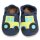 BECK Krabbelschuhe Traktor dunkelblau