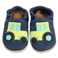 BECK Krabbelschuhe Traktor dunkelblau 18/19
