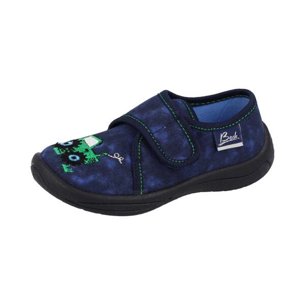 BECK Kleinkind Hausschuh Little Farm blau
