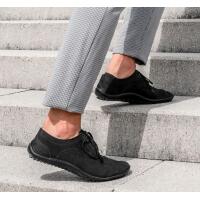 LEGUANO DEAN nubukleder Halbschuh schwarz, Gratis Socken dazu Weite M+W