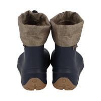 LURCHI Barfuß-Gummistiefel mit dicker Fütterung navy Weite M+W