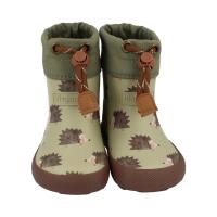BISGAARD Barfuß-Gummistiefel mit dicker Fütterung Igel grün Weite M+W