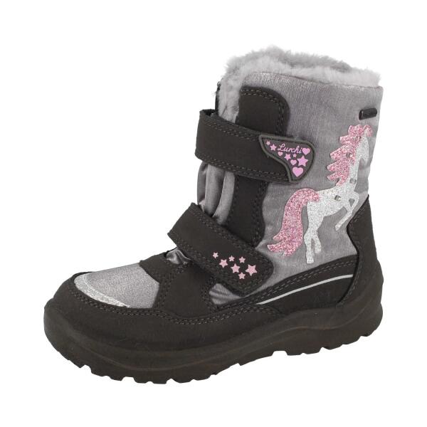 LURCHI KANANI SYMPATEX Winterstiefel Blinklichter grau Weite M