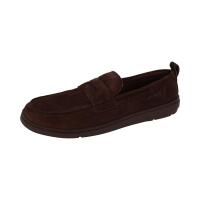 GROUNDIES® BRISBANE Slip-on Women Velour-Leder chocolate
