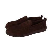 GROUNDIES® BRISBANE Slip-on Women Velour-Leder chocolate