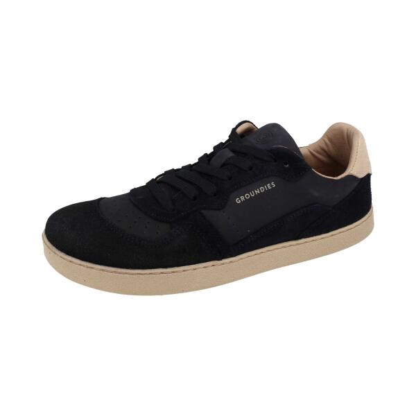 GROUNDIES® NOVA GS1 Sneaker Nubuk-& Veloursleder-Mix navy Weite M