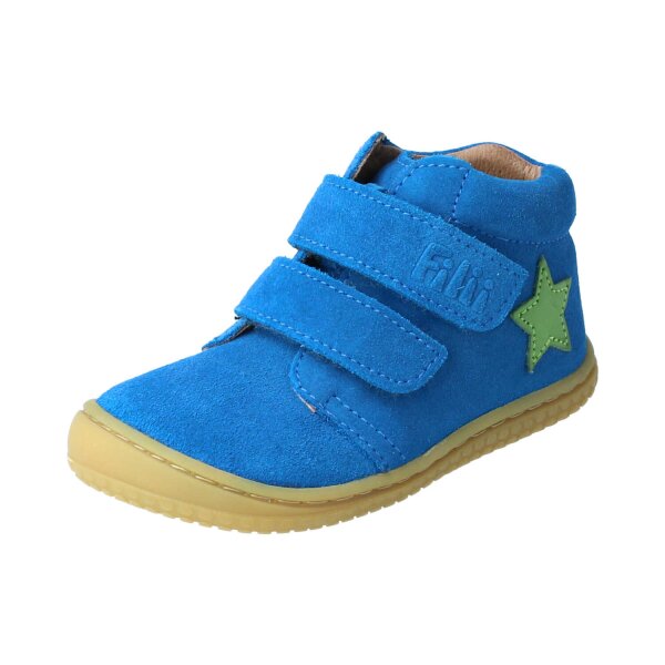 CHAMELIION Halbschuh royal blue velours Klettverschluss Weite/M