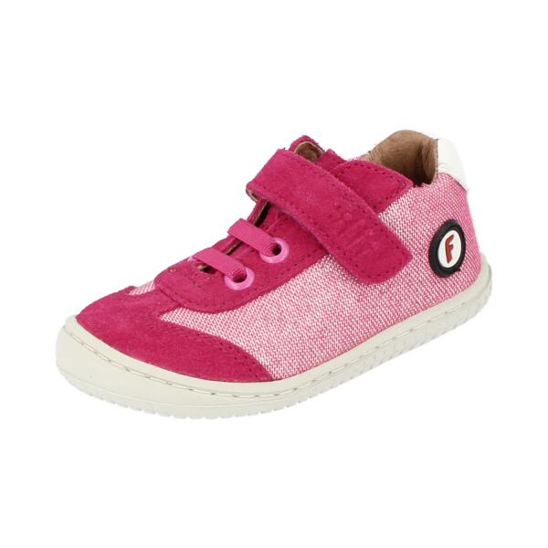 SALIIMA Halbschuh pink velours Klettverschluss Weite/M 21