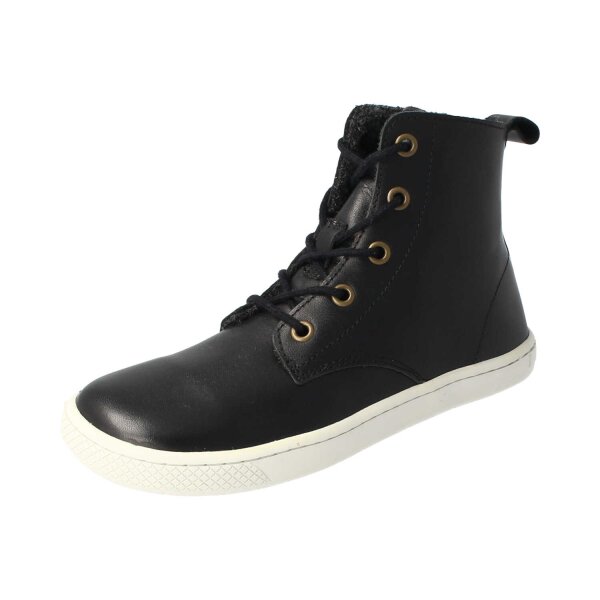HAPPY-FEEL Winterstiefel black nappa leather woolfleece laces Weite/M 32