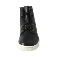 HAPPY-FEEL Winterstiefel black nappa leather woolfleece laces Weite/M 34