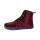 HAPPY-FEEL Winterstiefel navy red textile velvet woolfleece laces Weite/M 41