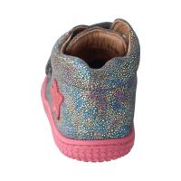 CHAMELIION Halbschuh glitter grey velours leather Klettverschluss Weite/M