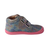 CHAMELIION Halbschuh glitter grey velours leathervelcro Weite/M 24