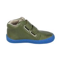 CHAMELIION Halbschuh khaki nappa woolfleece Klettverschluss Weite/M 26