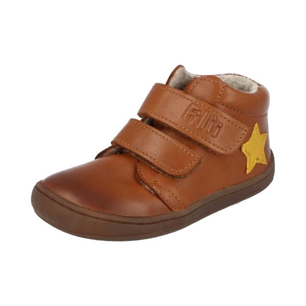 CHAMELIION Halbschuh chestnut nappa woolfleece Klettverschluss Weite/M 24