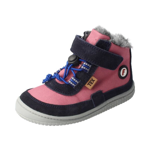 FLYING-RABBIT Halbschuh navy rose TEX wool Klettverschluss Weite/M