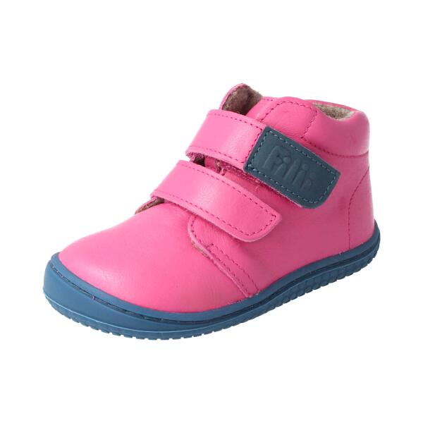 CHAMELIION Halbschuh pink nappa fleece Klettverschluss Weite/W 25