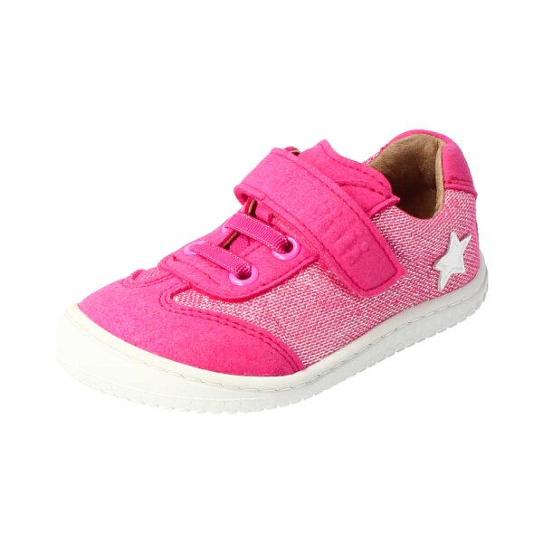 SALIIMA Halbschuh pink textil leather Klettverschluss Weite/M 24