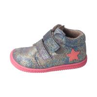 CHAMELIION Halbschuh glitter grey velours fleecewool Klettverschluss Weite/M 23