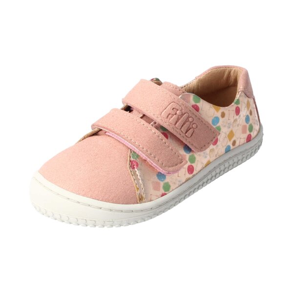 SOFT-WALK Halbschuh rose glitter nappa leather Klettverschluss Weite/W