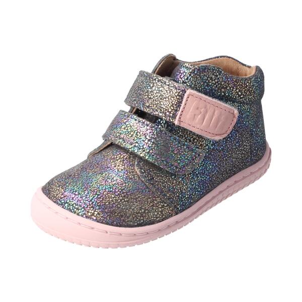 CHAMELIION Halbschuh glittergrey velours leather Klettverschluss Weite/W 21