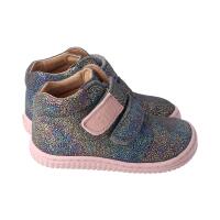 CHAMELIION Halbschuh glittergrey velours leather Klettverschluss Weite/W 21
