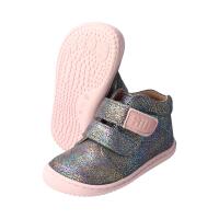 CHAMELIION Halbschuh glittergrey velours leather Klettverschluss Weite/W 21