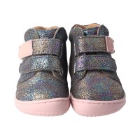 CHAMELIION Halbschuh glittergrey velours leather Klettverschluss Weite/W 23