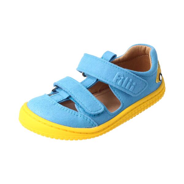 KAIIMAN Sandale CAR turquoise textil leather Klettverschluss Weite/M